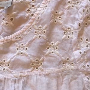hinge Tops - White eyelet and gauze blouse hinge Tops - White eyelet and gauze blouse